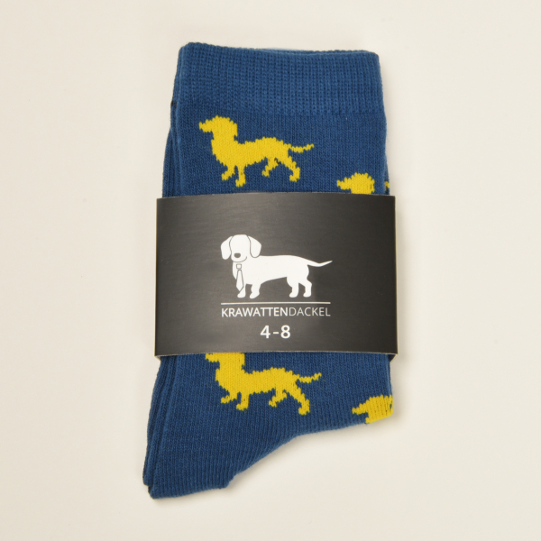 KRAWATTENDACKEL SChildren Socke blue - yellow