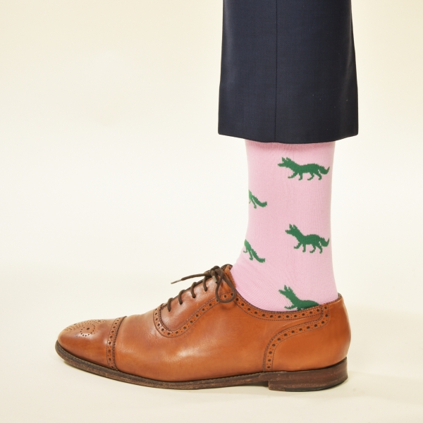 KRAWATTENDACKEL Socks pink - Fox green