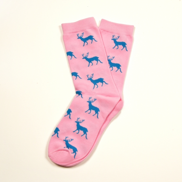 KRAWATTENDACKEL Socks pink - deer blue