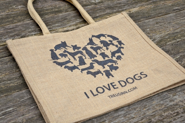 Treusinn Eco Shopper Jute - I love Dogs