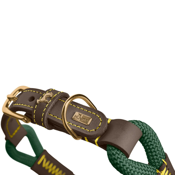 Hunter Halsband Malia dunkelgrün/dunkelbraun