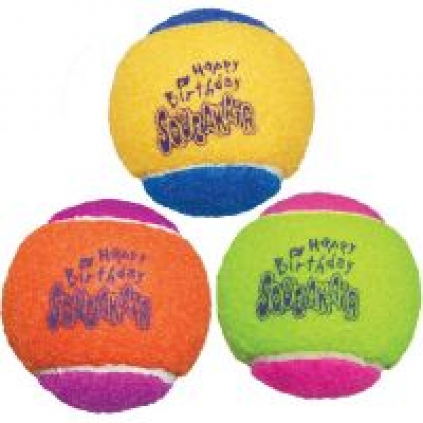 KONG® Squeakair® Birthday Balls 3er