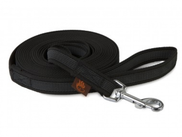 Grip dog leash 20 mm / 5 m with handle black
