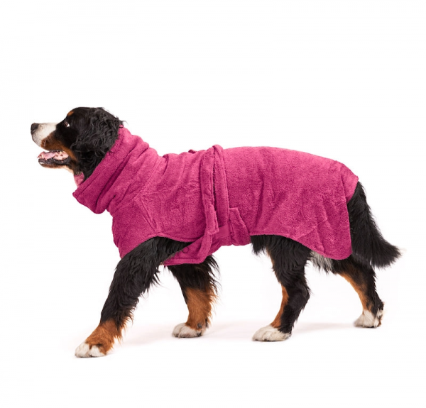 Lill´s DOG Hundebademantel aus Bio-Baumwolle Beetroot