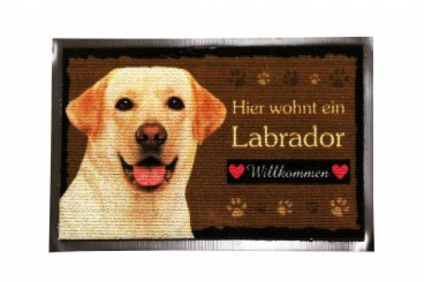 Fussmatte Labrador weiß