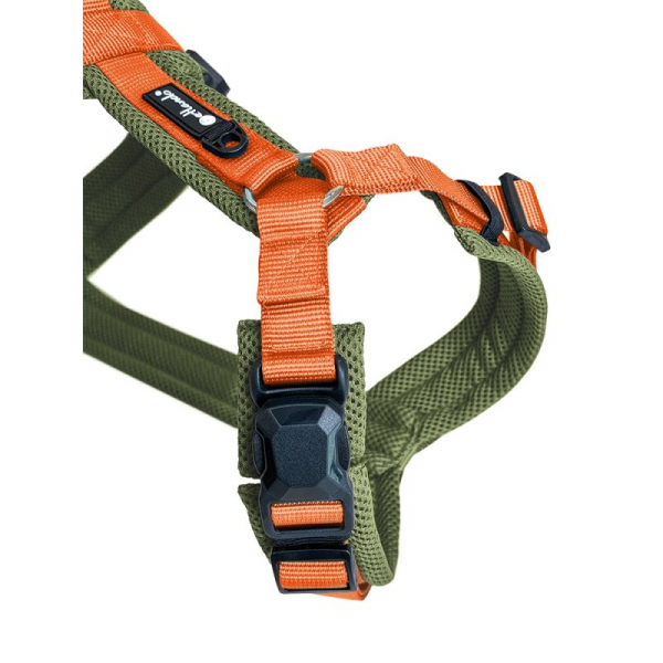 Petlando Magnetech Y - Comfort Geschirr Olive/Orange