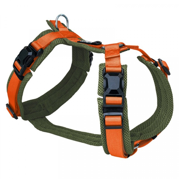 Petlando Magnetech Y - Comfort Geschirr Olive/Orange
