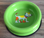 Smaltum Emaille Futternapf grün stehender Hund