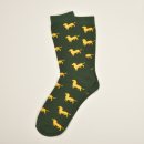 KRAWATTENDACKEL Socks green - Dog gold