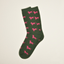 KRAWATTENDACKEL Socks green - Dog pink