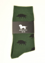 KRAWATTENDACKEL Socks green - Wildboar black