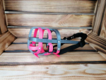 Capper´s Maulkorb Short grau/neonpink